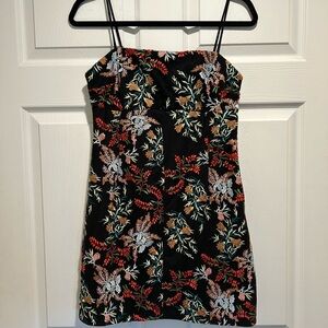 Black Floral Mini Dress